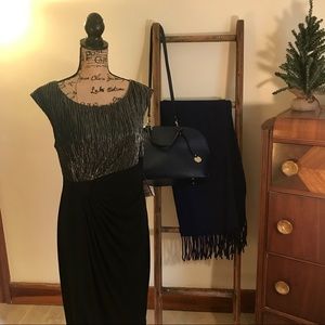 Connected apparel black cocktail dress. Size 16